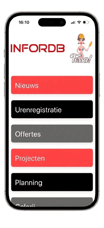 Mobiele app van Ik ben Tessa